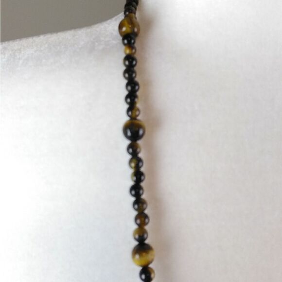 Tiger's Eye beaded Necklace  - Picture 4 of 5